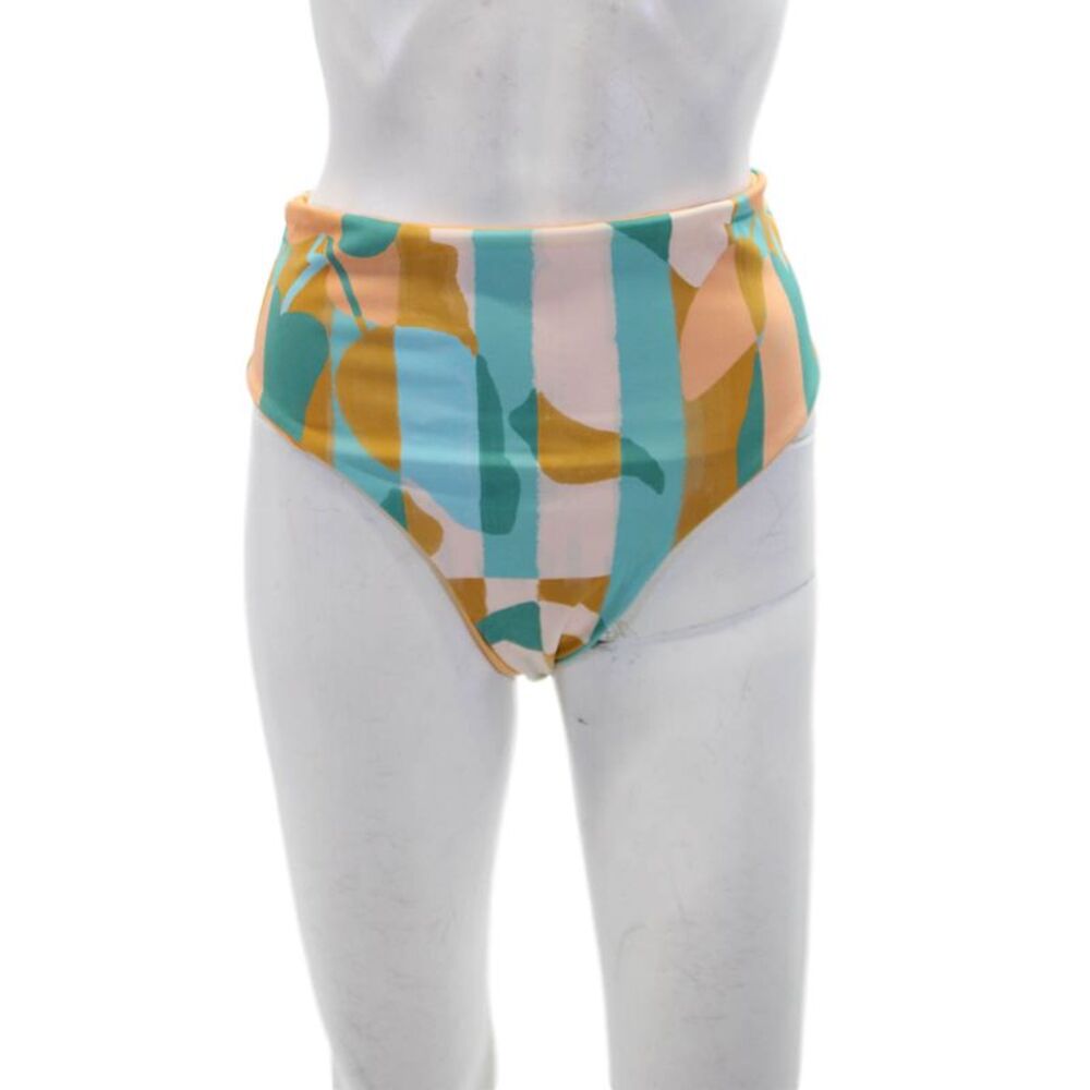 Nomads Womens Playa Bikini Bottoms - Expressivo Print And Peach Size 2XL